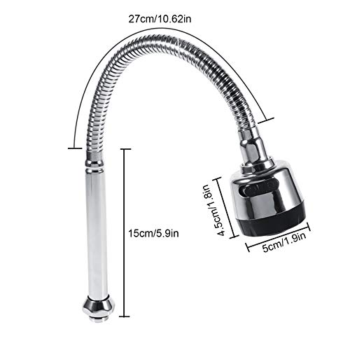 Fdit Robinet pulvérisateur pivotant 360-degré en Acier Inoxydable 304 Bec Cuisine évier aérateur Robinet pièce de Rechange pour Cuisine