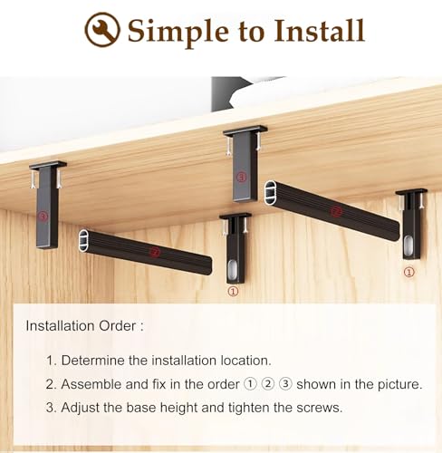Rack de vêtements en métal extensible nizer solution stockage suspendu maison 120cm - 8