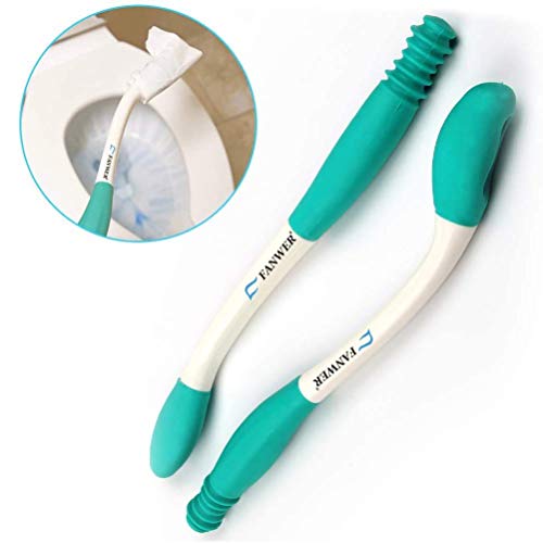 Toilet Assist Tool 2Pcs, Long Handle Reach Comfort Bottom Wiper For Independent Daily Living, One For Household, One For Traveling #TOP6