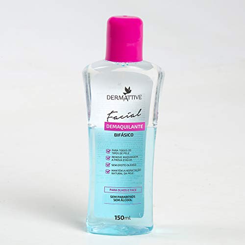 Dermattive Demaquilante Bifásico 150ml, Dermattive BR, Rosa Azul Trasnparente