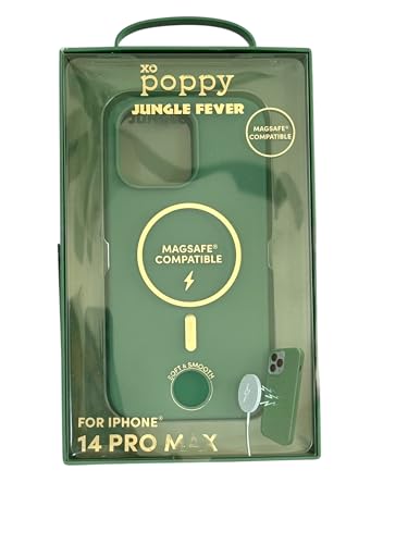 xo poppy Silicone Phone Case Compatible with iPhone 14 Pro Max, MagSafe Compatible – Slim & Lightweight, Soft Smooth Finish, Durable Protective Cover Jungle Fever