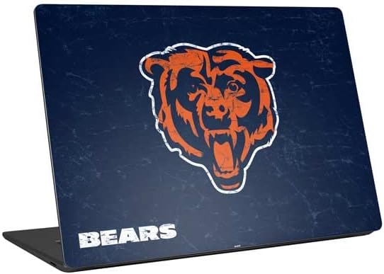 Skinit Laptop Decal Skin Compatible with Universal Laptop 17in (13.8 x 10in) - Officially Licensed NFL Chicago Bears - Alternate Distressed Design