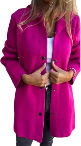 Chic Rose Red Hooded Cardigan for Women: A Stylish Lightweight Fall Jacket