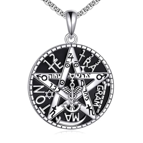Tetragrammaton De Plata 925 Sterling Silver Tetragrammaton Necklace Tetragrammaton Pendant Amuleto De Proteccion Jewelry for Women Men