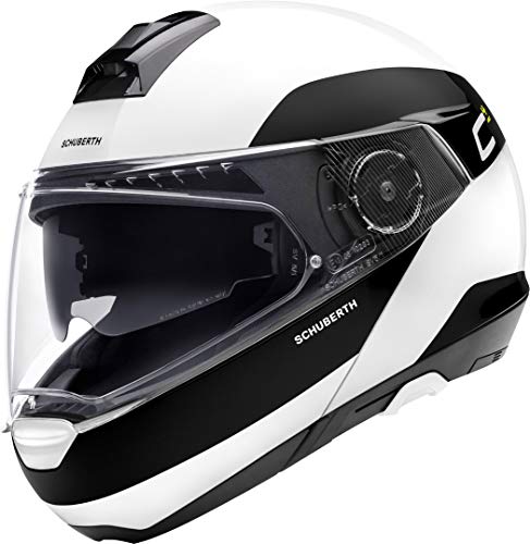 Schuberth C4 Pro Fragment Casco (White/Black,S (55))