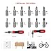 SHARDEN Ratcheting Screwdriver 13-in-1 Multibit Screwdriver All in One Screwdriver Set with Phillips, Flat Head, Torx Security, Hex, Robertson, 180 Degree Pivoting Adjustable Angled Screw Driver Set