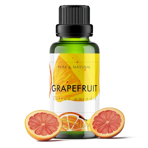 Image of Esslux Grapefruit Essential Oil | 100% Natural Aromatherapy Oil for Skin & Hair | Perfect for Diffusers, Soap Making, and DIY Projects | Refreshing Scent for Uplifting Moments, 30 ML