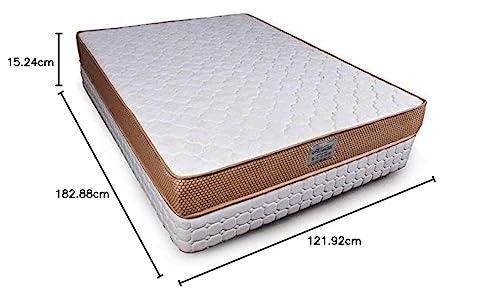 Image of DREAMZEE Ortho-Care 100% Natural Latex Mattress | Medium Comfort | Eco-Institut Certified | Hybrid Series - Double Size (72x48x6 Inches) | 10 Years Warranty