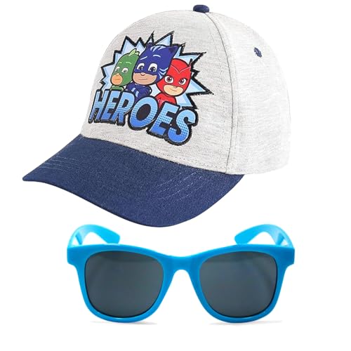 PJ Masks Boys Baseball Cap - Catboy Owlette Gecko Curved Brim Snap Back Adjustable Hat Size Age 2-4T Pj Masks Blue