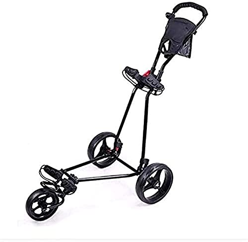 ZAANU Golf Push Cart Golf trolleys 3 Wheel Golf Push Cart| Lightweight Foldable Golf with Adjustable Push Handle and Scorecard|Easy to Open and Close Golf carts - Image 2