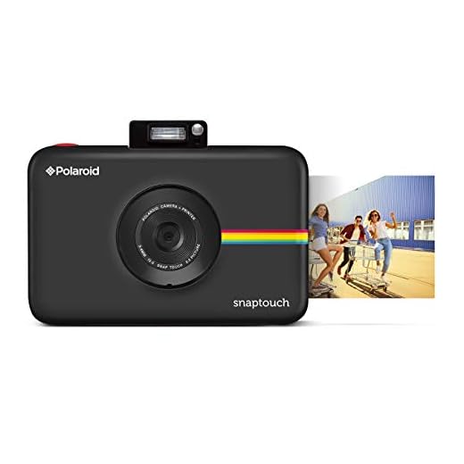 Zink Polaroid Snap Touch Portable Instant Print Digital Camera with LCD Touchscreen Display (Black)