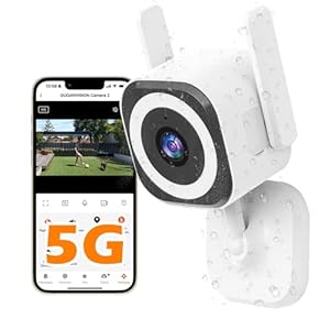 5G Outdoor/Indoor Cameras for Home Security, 1080P Baby Monitor Camera for Pet/Babyroom/Cat/Dog/Nanny/Elder, IP66 Waterproof, 3 Night Vision, Alarm Siren, SD/Cloud