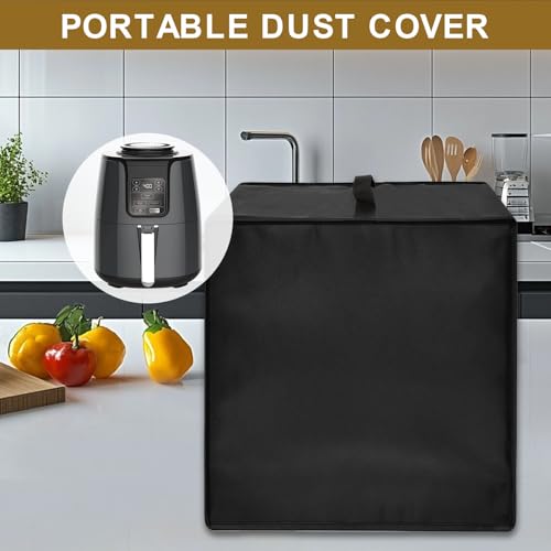 Image of Toaster Oven Air Fryer Cover, Heat-Resistant Waterproof Dust-proof Kitchen Appliance Covers Compatible For Ninja AF101 Air Fryer 4 Quart, 4-in-1 Instant Pot Vortex Plus 4QT Air Fryer, 6-in-1