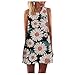 Zldhxyf Pantaloncini Gonna Donna Sportivi Beach Sleeveless Dress Women Mini Boho Stampato Breve Estate Vintage Abito da Donna Vintage Abito da Donna Copri Pelliccia Lunga