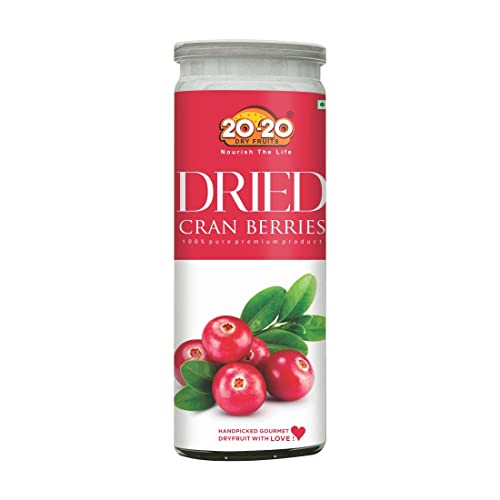 Image of 20-20 Dry Fruits Dried Cranberry Jar 200g | High in Antioxidants | Perfect for On-the-Go Snacking & Healthy Recipes | Naturally Sweet | Gluten Free & Vegan Dried Berries