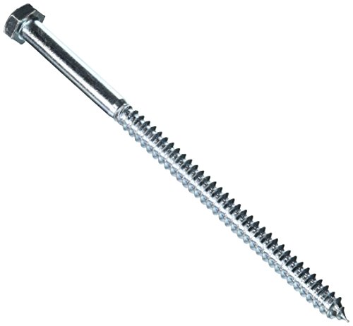Prime-Line 9055990 Hex Lag Screws, 5/16 in. X 6 in., A307 Grade A Zinc Plated Steel, 25-Pack