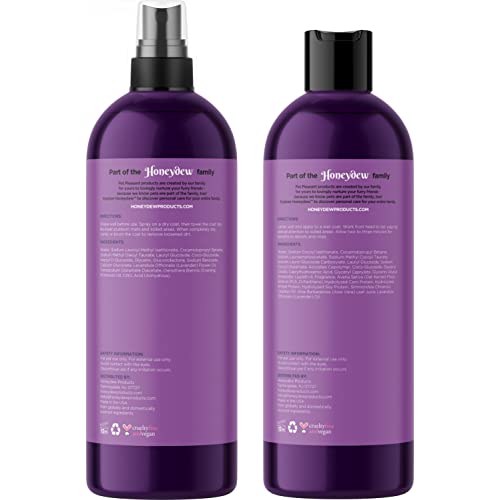 Dog Shampoo And Dog Deodorizing Spray - Cruelty Free Lavender Puppy Shampoo For Dry Skin And Dog Deodorizer For Smelly Dogs - Cleansing Oatmeal Dog Shampoo For Smelly Dogs And Dog Odor Spray For Fur #TOP1