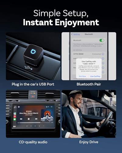 Image of Ottocast Mini Cube 3.0 Wireless CarPlay & Android Auto Adapter 2026- Plug & Play, Fast Auto-Reconnect (Black)