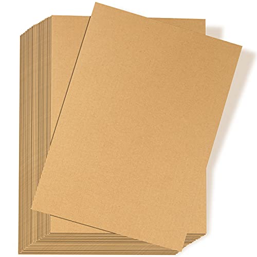 Image of 50 Pack Corrugated Cardboard Sheets Flat Hard Cardboard Inserts Back to School Classroom Supplies Flat Squares Separators for Shipping, Mailing, Packing, Art Projects, DIY Crafts(5 x 7 Inch,Brown)