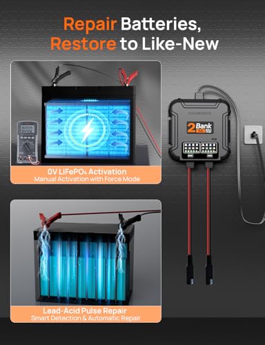 image for ECO-Worthy 2 Bank Marine Battery Charger 10A (5A/Bank), IP68 Waterproo