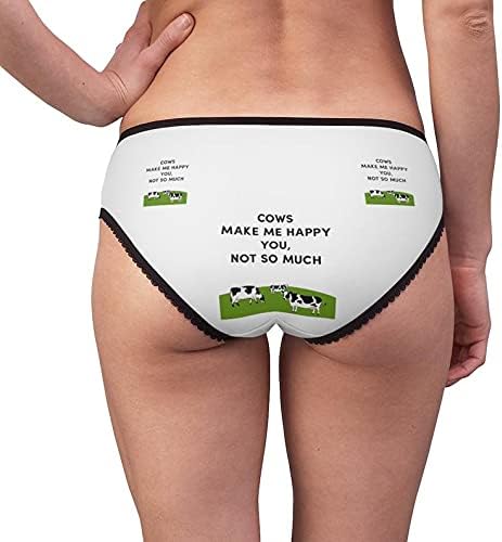 Cows Make Me Happy Panties, Cows Make Me Happy Underwear, Briefs, Cotton Briefs, Funny Underwear, Panties For Women