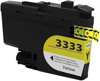 DEFIYAN Cartucho de Tinta Compatible del Color LC3333BK para impresoras DCPJ1100DW MFCJ1300DW(1 PCS Yellow)