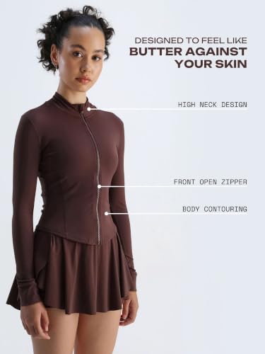 Image of CAVA Sculptor Jacket for Women | ADPT Nylon-Spandex, 4-Way Stretch, Moisture-Wicking, High Neck, Full Sleeves | Performance Activewear