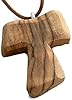 Olive Wood Pendant - Christian Tau Tao Cross Franciscan Design HJW by HolyRoses #1