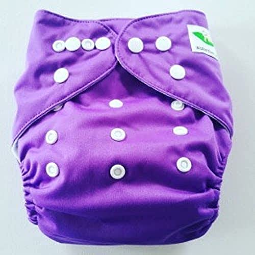 Wasbareluiers.eu - Pañal de Bolsillo de Algodón Ajustable, Lavable, Morado, Talla única Cover