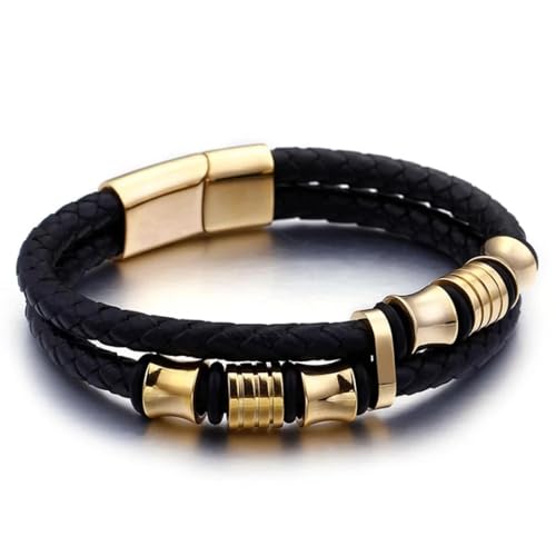Bracelet homme cuir de qualité supérieure au design punk vintage travaillé