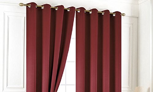 Rideaux Occultant Uni 140 x 240 Cristal- Bordeaux