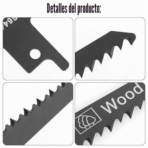 Miniatura 5 de Hojas De Sierra Sable Para Madera Y Metal 5 Piezas Para Cortar Madera Y Plástico Accesorios De Sierra Sable Con 6 Tpi