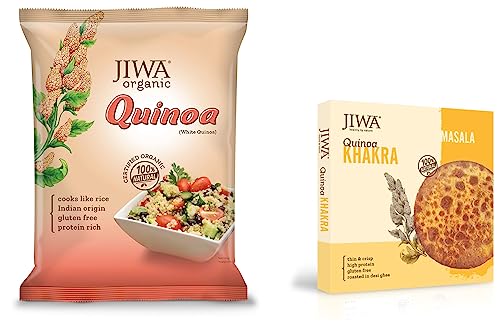Image of JIWA healthy by nature Organic Quinoa, 500 g, (Certified Organic & Gluten Free) & Quinoa Khakra (6pc), 80g