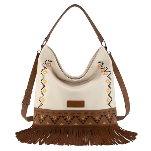 Image of Wrangler Shoulder Bag Aztec Purse Embroidered Fringe