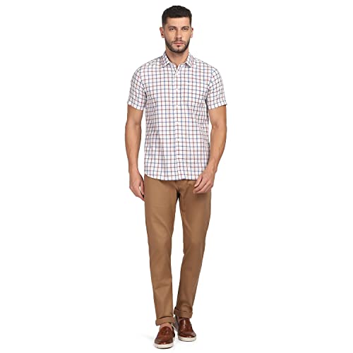 Image of blackberrys Checks Cotton Slim Fit Mens Casual Shirt