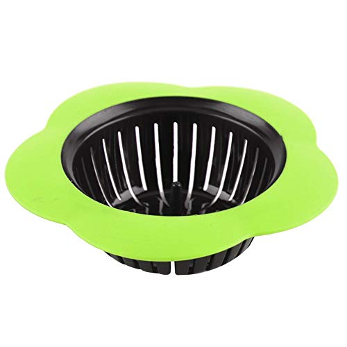 Alvinlite Plastic Sink Strainer Flower Shaped Drain Stopper Kitchen Bathroom Accessories For Kitchen Bathroom Bathtub(Green) #TOP3