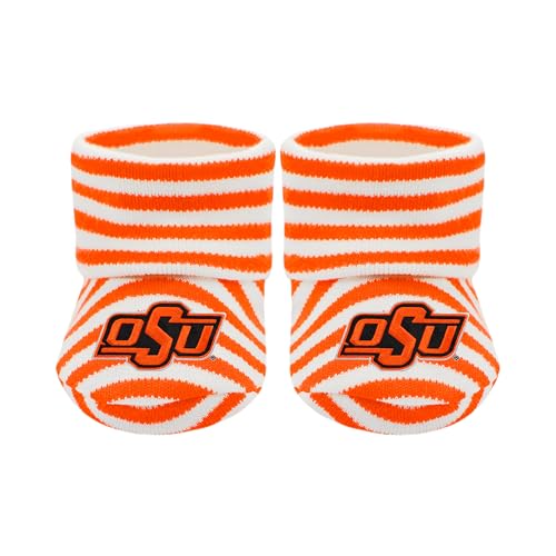 Image of Creative Knitwear College Baby Striped Bootie Sock - Team Logo, Multiple Colors, Unisex (Newborn - 6 Months)