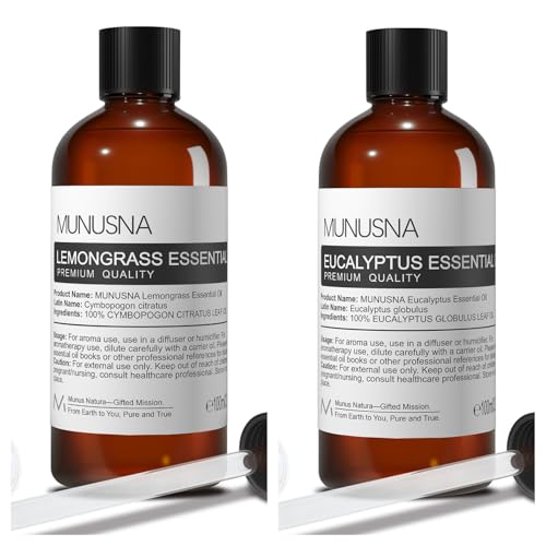 Aceite Esencial de Eucalipto y Aceite de Hierba Limón 100 ml