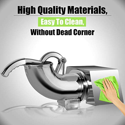 ReunionG Ice Crusher, Commercial Ice Shaver with Acrylic Box, Stainless Steel Electric Snow Cone Machine with Dual Blades and Safety Switch for Family, School, Kids Camp, Restaurants, Bars, 440lbs/H - Thumbnail 6