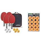 JOOLA Tischtennis-Set Team School & Tischtennis-Bälle Training 40mm, Orange 12er Blister Pack