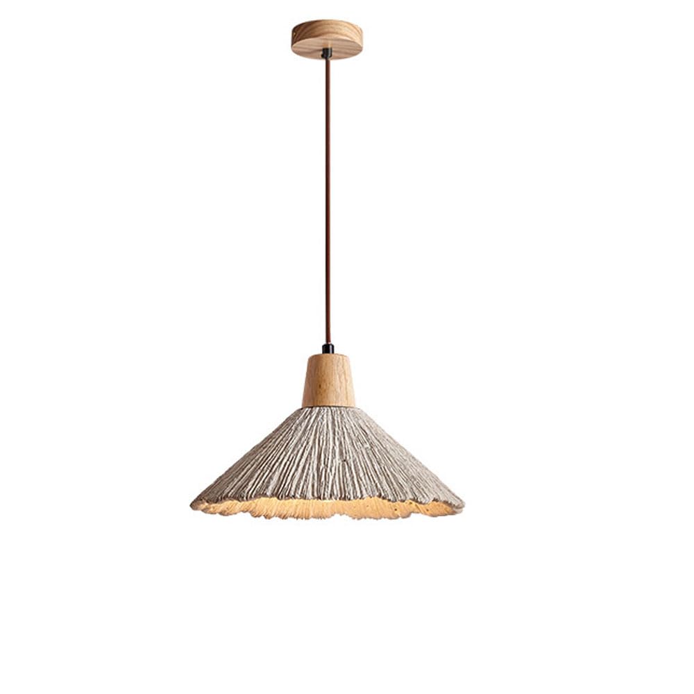 MODEBHD Nordic Micro Cement Pendant Lamp Decor Drop Lighting Fitting Solid Wood Lamp Head Chandelier Living Room Light Fixture Dining Hall Hanging Lamp Bedroom Coffee Shop Suspension Lamps Spotlight