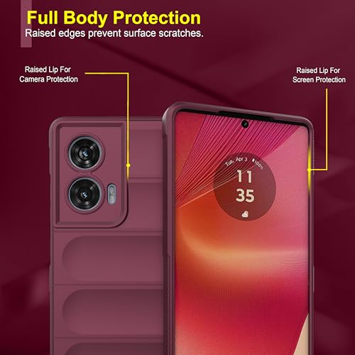 Image of Zapcase Back Case Cover for Motorola G96 5G | Compatible for Motorola G96 5G Back Cover | Liquid Silicon Magic Case with Camera Protection | Plum