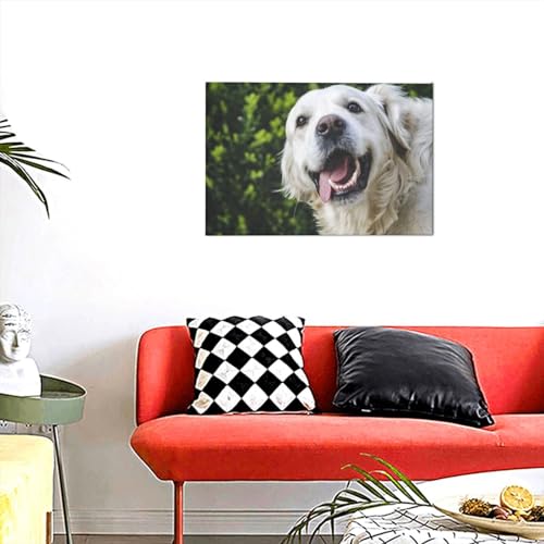 Impression moderne Golden Retriever tableau décoratif mural de 45 cm - 5