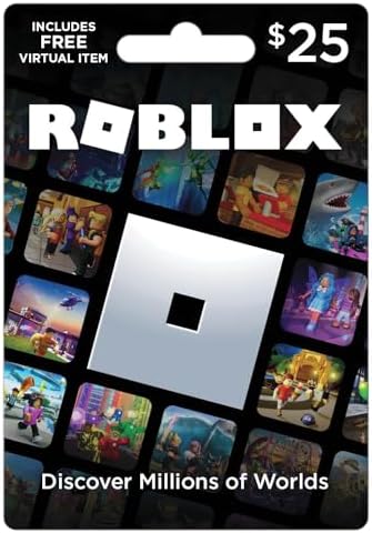 Roblox: $25 USD Robux Credit Code Only - Redeem Worldwide [Includes Exclusive Virtual Item] [Smart Delivery] [video game]