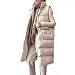 Produktbild KUDALL Daunenweste Damen, Daunenweste Frauen Winter Damen Weste Lange Ultraleichte Ente Daunenärmellose Beige Unifarbe Warme Weste Jacke Weibliche Oberbekleidung Für Reisen Im Freien Packbar, L.