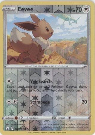 Pokemon - Eevee 125/203 - Evolving Skies - Reverse Foil - Single