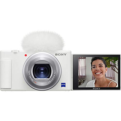 Sony Zv-1 Compact Digital Vlogging 4K Camera For Content Creators & Vloggers Dczv1/W Bundle With Deco Gear Case + Software Kit + 64Gb Card + Compact Tripod/Handheld Grip And Accessories #TOP1