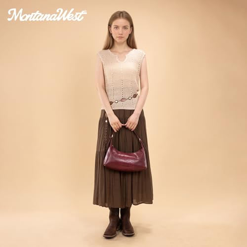 Image of Montana West MEDIUM Shoulder Purses for Women Crescent Hobo Bags Trendy Purses