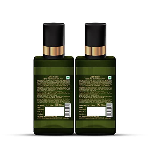 Image of Layer'r Shot Forest Spice Fragrant Body Spray For Men - 2 x 130ml Each | Long Lasting Premium Black Noir Fragrance | Perfect For Body & Clothes | Ideal For Daily Use