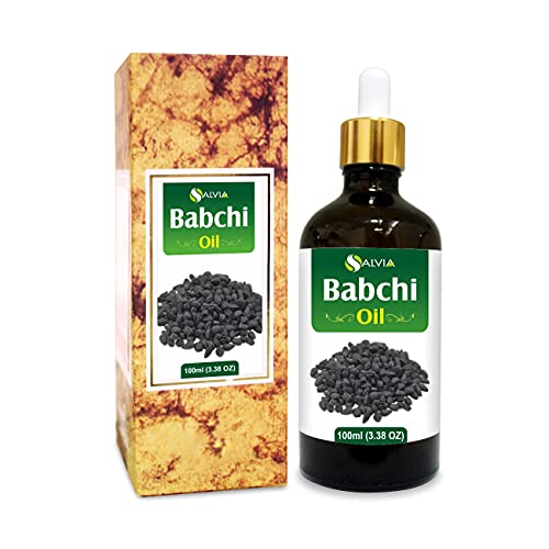 Salvia Babchi Oil (Psoralea Corylifolia) 100 Percent Pure And Natural Undiluted Uncut Cold Pressed Carrier Oil | Best for Aromatherapy | Therapeutic Grade (100ml with Dropper)